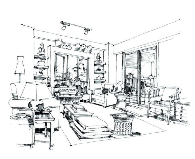 印象手繪 室內設計手繪教程 室內裝潢入門指南